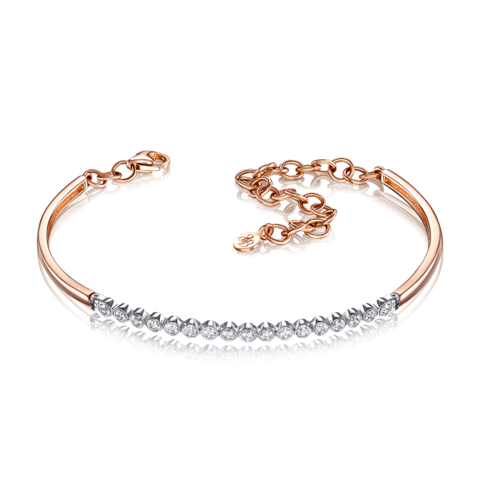 Золотой браслет с бриллиантами. Артикул 560010/14/1/8581