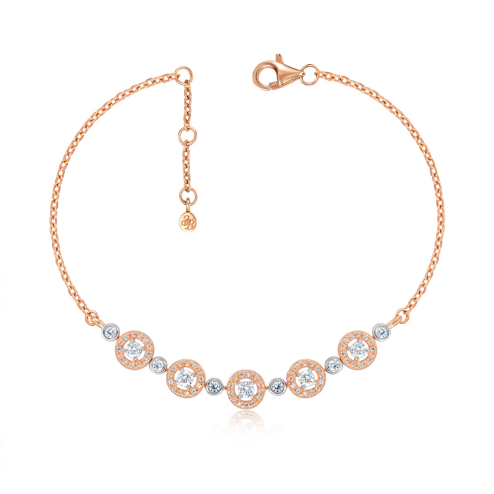 Золотий браслет з фіанітами. Артикул 7133/77024/01/1/928