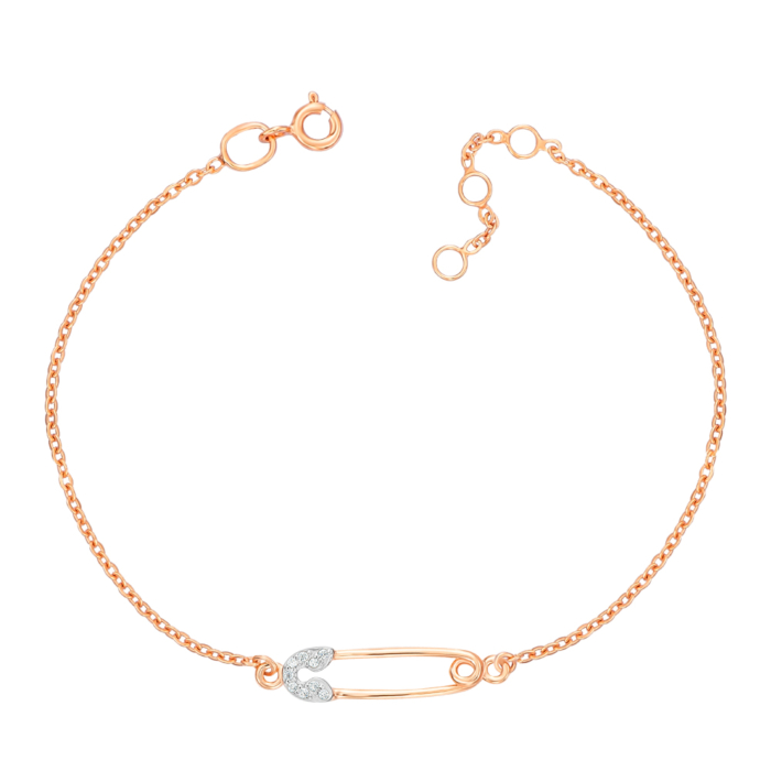 Золотий браслет з фіанітами. Артикул 7165/66024/01/1/1