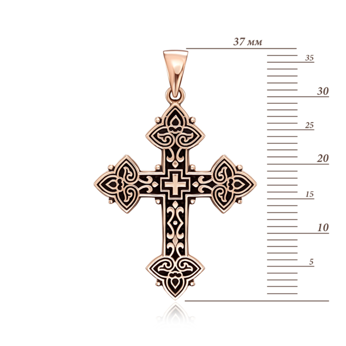 Золотий хрестик без вставки. Артикул 31879/01/4