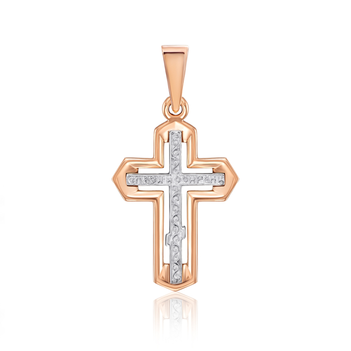 Золотой крестик. Распятие Христа. Артикул 32060-1/01/1