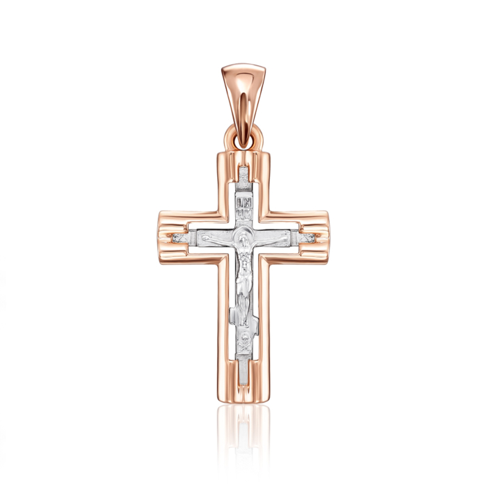 Золотий хрестик. Розп'яття Христове. Артикул 32062-1/01/1