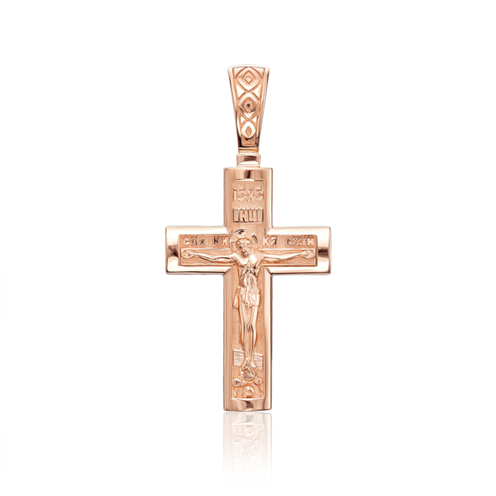 Золотий хрестик з розп'яттям. Артикул 32015/01/0