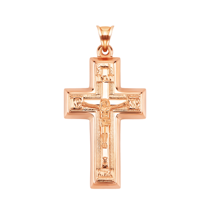 Золотой крестик. Распятие Христа. Артикул UG530455/01/0