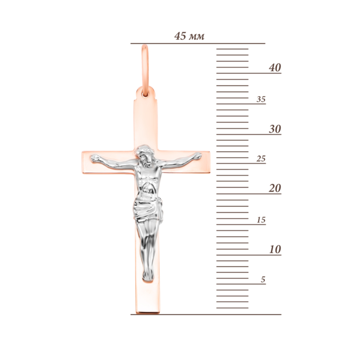 Золотий хрестик. Розп'яття Христове. Артикул UG530/0220/01/01/12