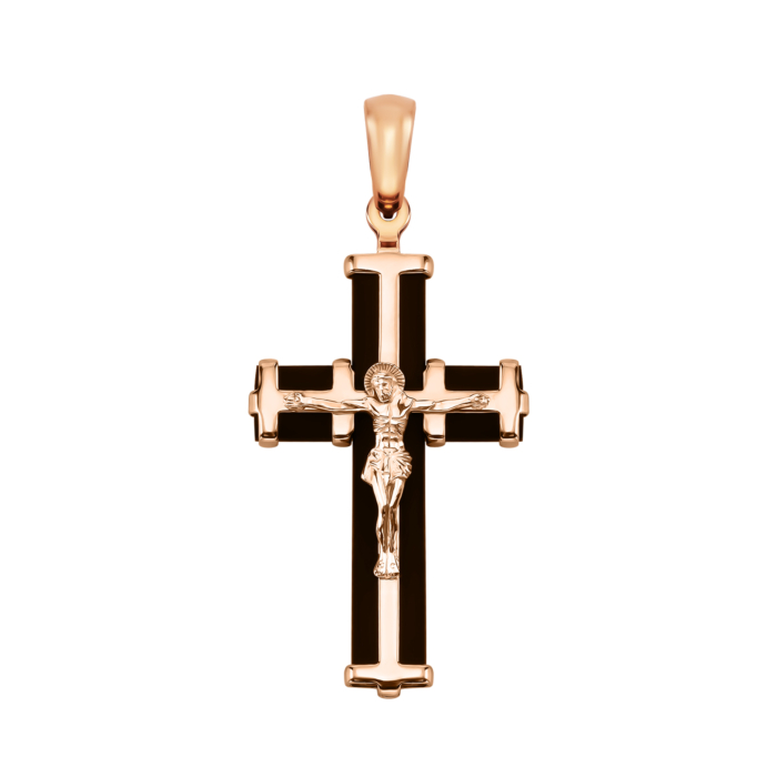Золотой крестик. Распятие Христа. Артикул UG530457/01/0