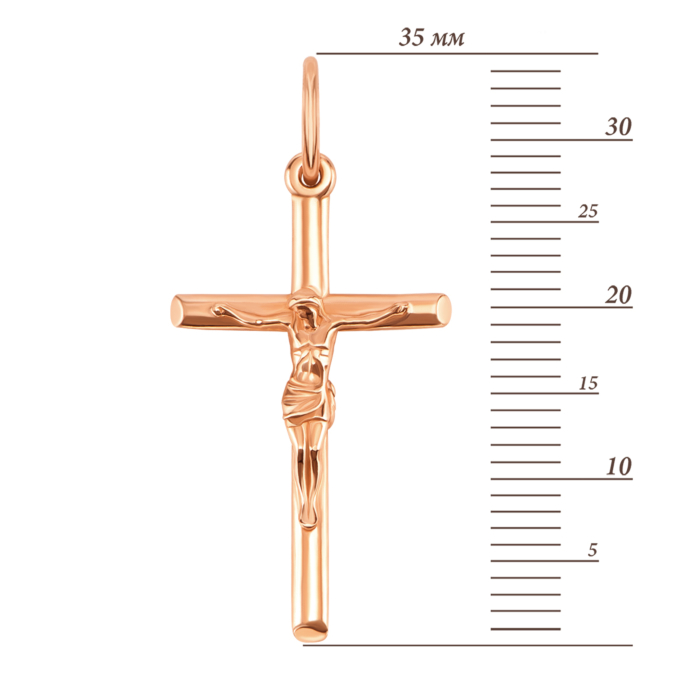 Золотий хрестик. Розп'яття Христове. Артикул UG5300022/01/00/0