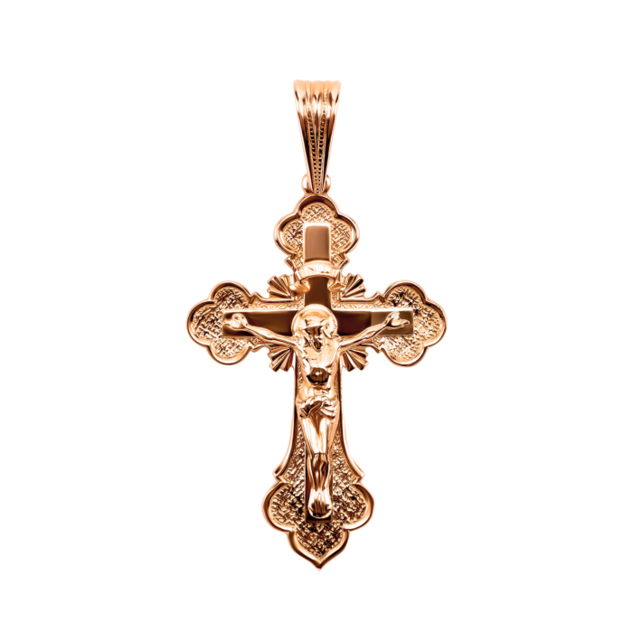 Золотий хрестик. Розп'яття Христове. Артикул UG5КР 010