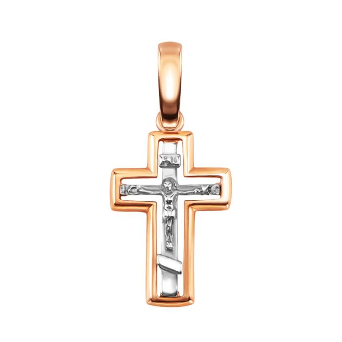 Золотий хрестик. Розп'яття Христове. Артикул UG5КР314и