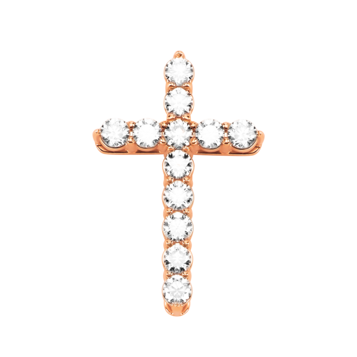 Золотая подвеска Крестик с фианитами Royal. Артикул UG5Кр4183 Royal