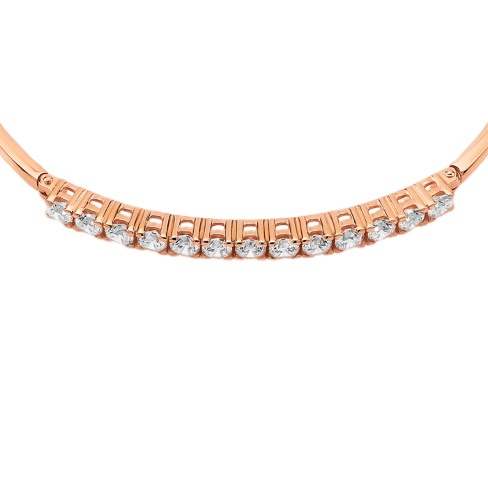 Золотий жорсткий браслет з фіанітами Tesori. Артикул UG57120/01/0/4035