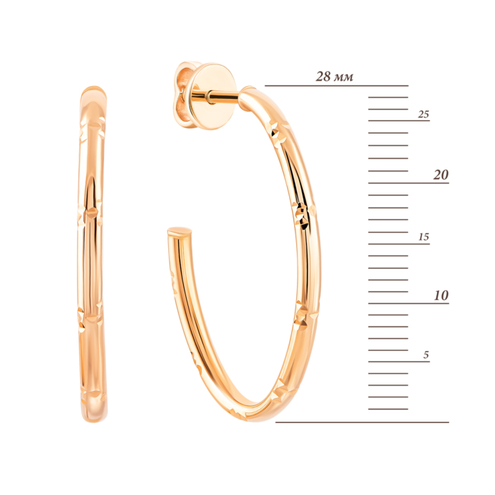 Золотые пуссеты.Артикул UG52/50/067