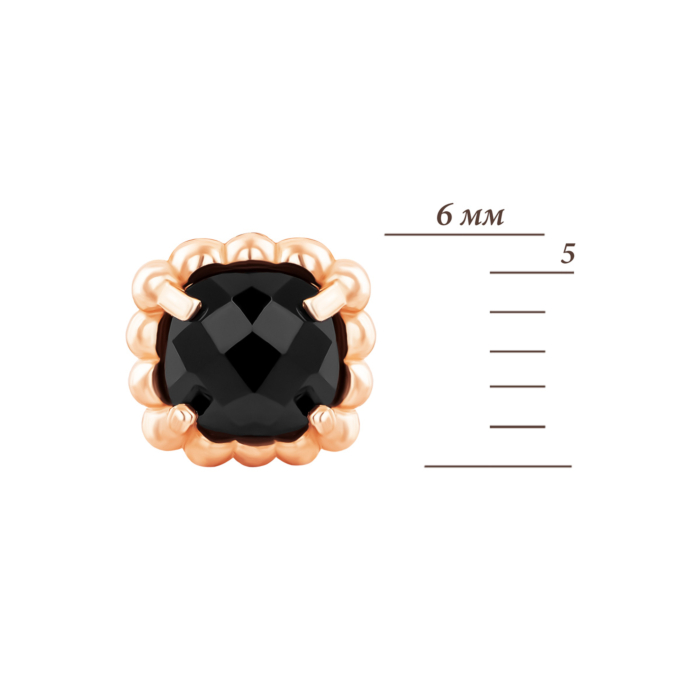 Золоті пусети з оніксом.Артикул UG52/50/331