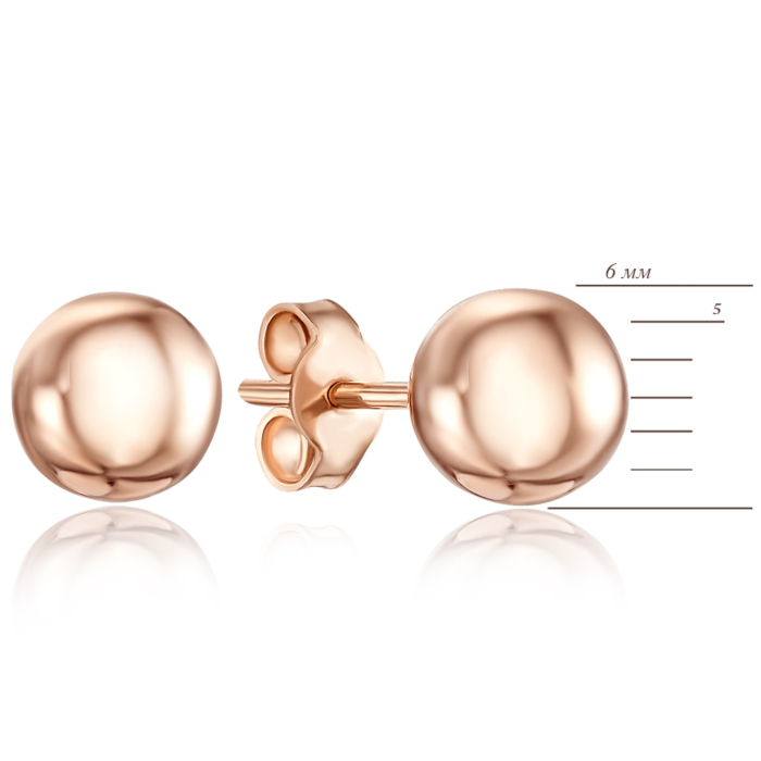 Золоті пусети без вставки. Артикул 02852-4/01/0 (02852/4)