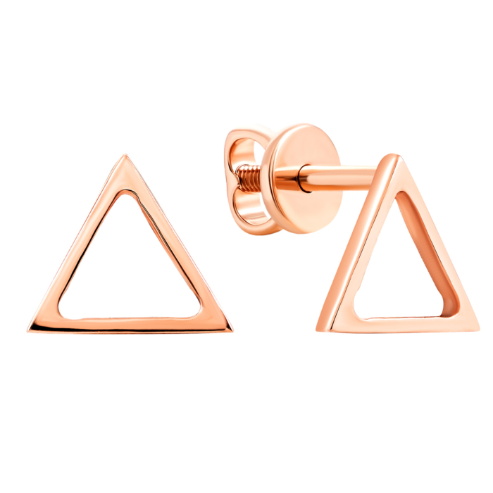 Золотые пуссеты Геометрия. Артикул UG5С0428G