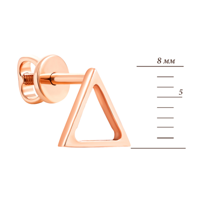 Золотые пуссеты Геометрия. Артикул UG5С0428G