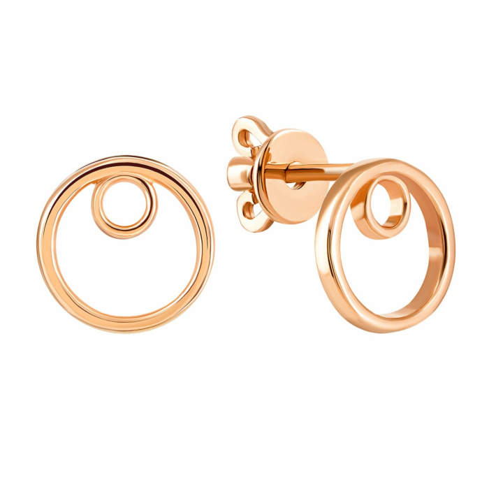 Золотые пуссеты Геометрия. Артикул UG5СП628(зв)