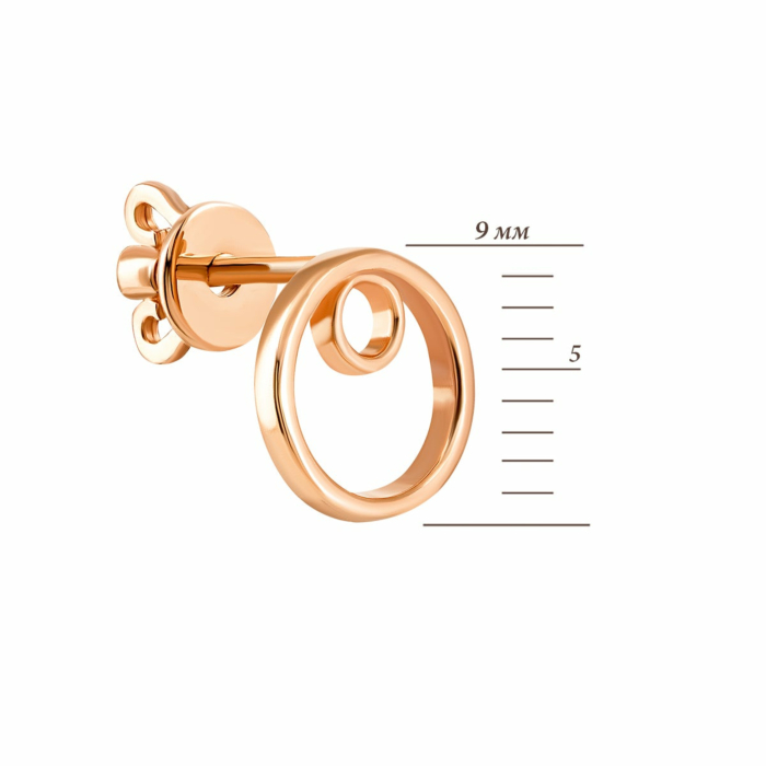 Золотые пуссеты Геометрия. Артикул UG5СП628(зв)