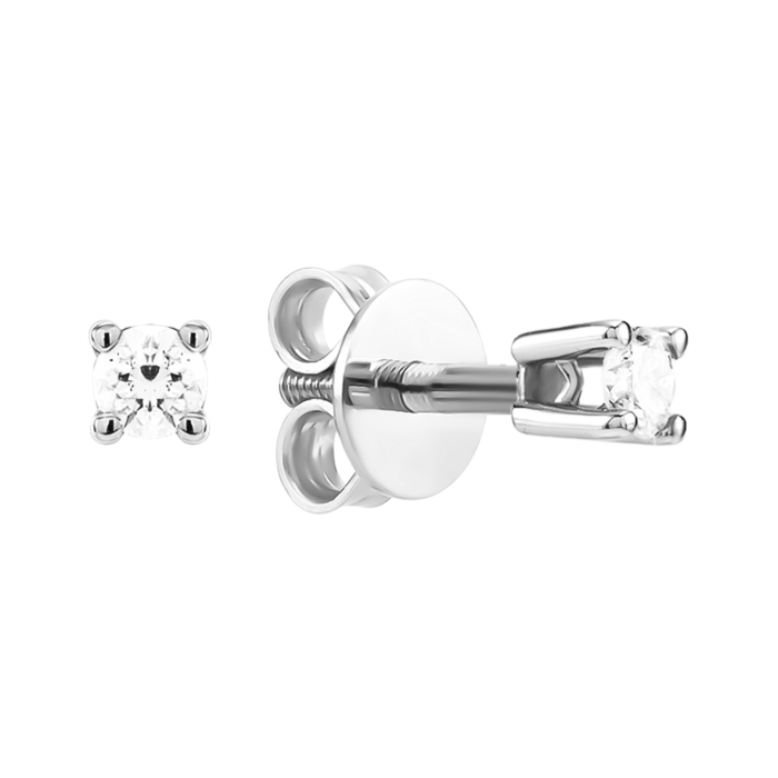 Золотые пусеты с бриллиантами. Артикул UG52111011602 бр