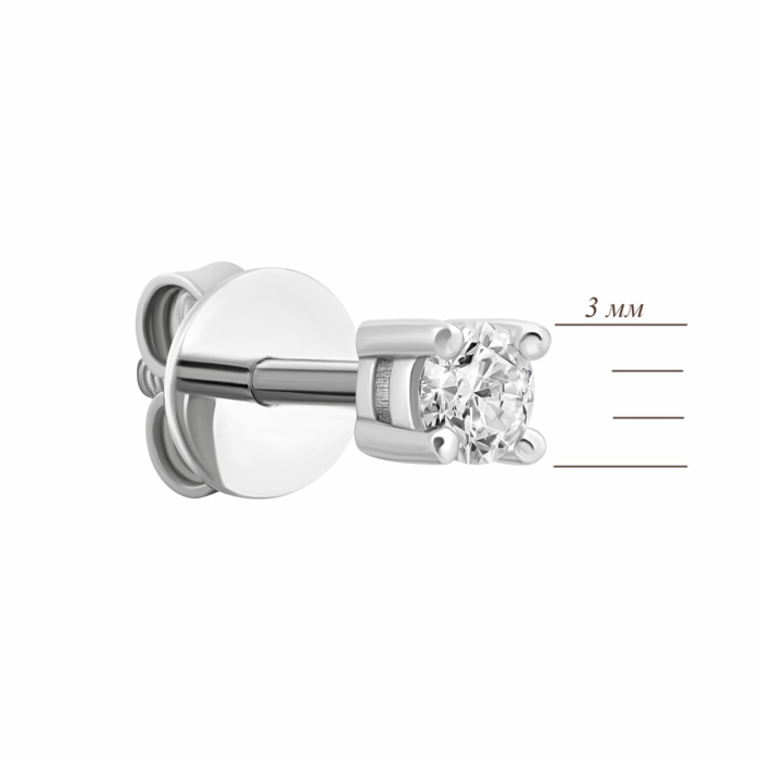 Золоті пусети з діамантами.Артикул UG52111012102 бр