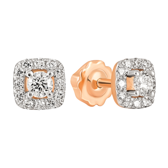 Золотые пуссеты с бриллиантами. Артикул UG522955