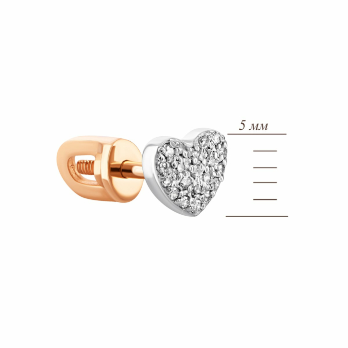 Золотые пуссеты с бриллиантами. Артикул UG5807034/14/1/8007