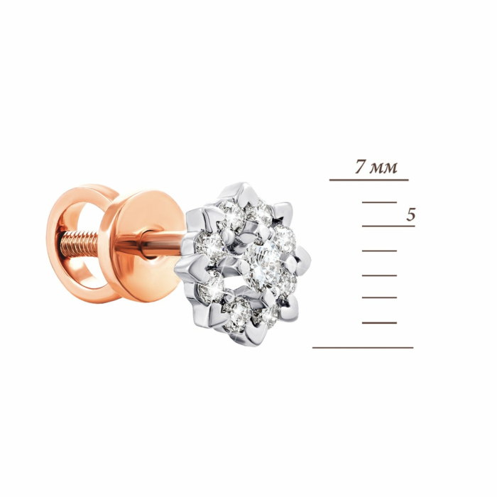 Золоті пусети з діамантами. Артикул UG5880227-СП