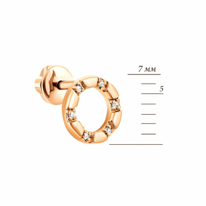 Золотые пуссеты с бриллиантами. Артикул UG5880643-СП