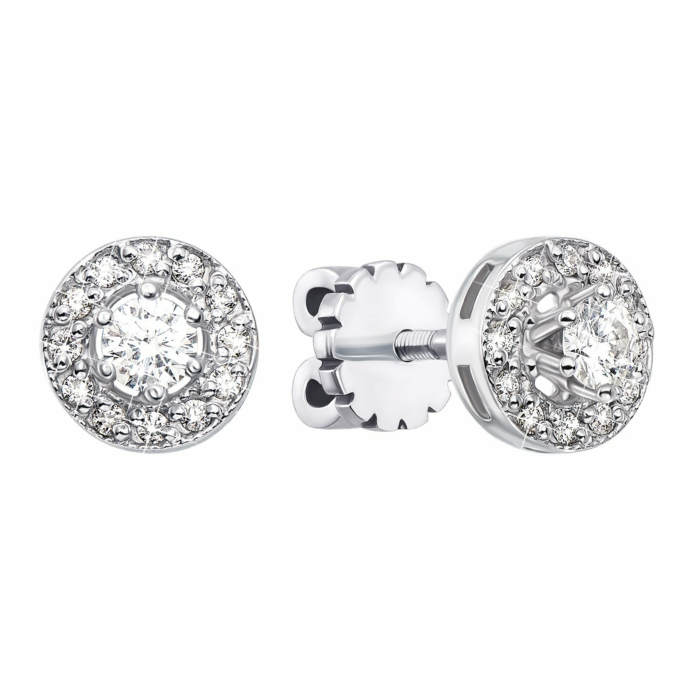 Золоті пусети з діамантами. Артикул UG551811/2.5б