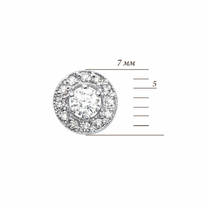 Золоті пусети з діамантами. Артикул UG551811/2.5б