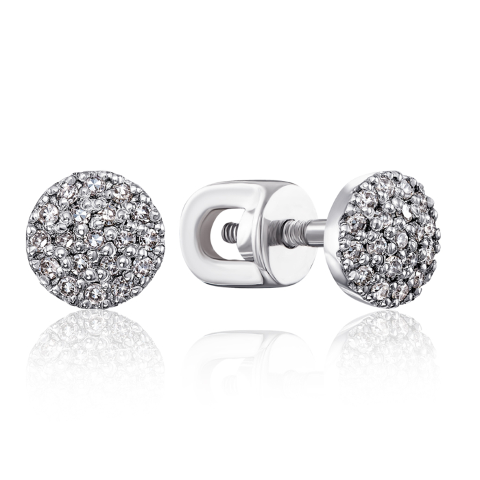 Золоті пусети з діамантами. Артикул 52859/0.8S б