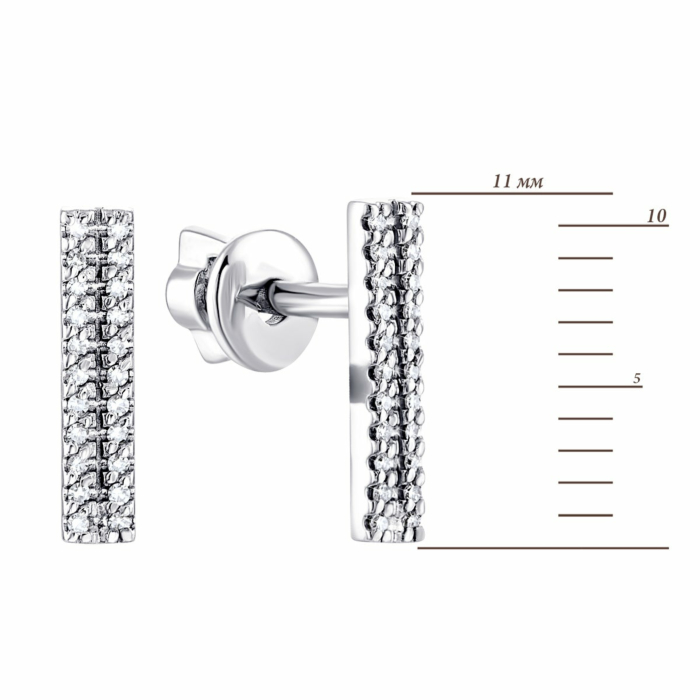 Золоті пусети з діамантами.Артикул UG5ЗК2014/1