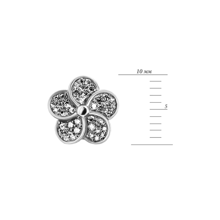 Золотые пусеты с бриллиантами. Артикул UG5С200135/1