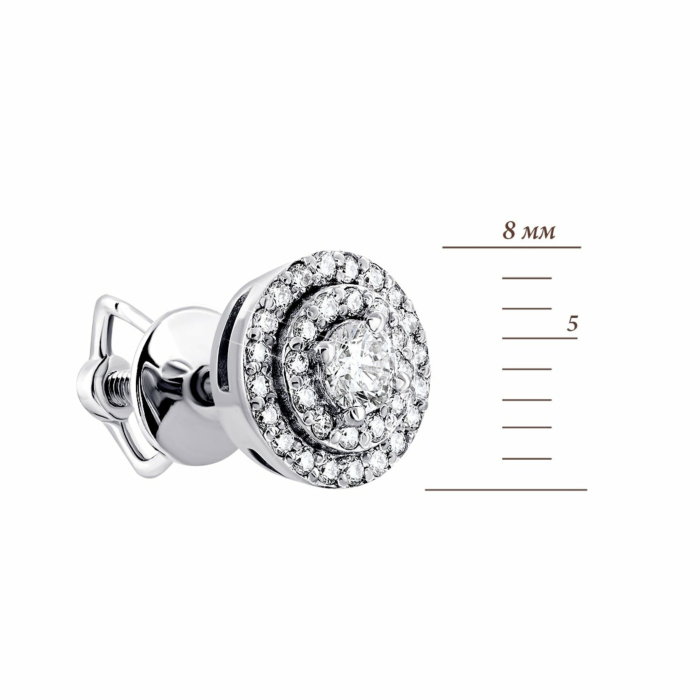 Золотые пуссеты с бриллиантами. Артикул UG5С2672/1