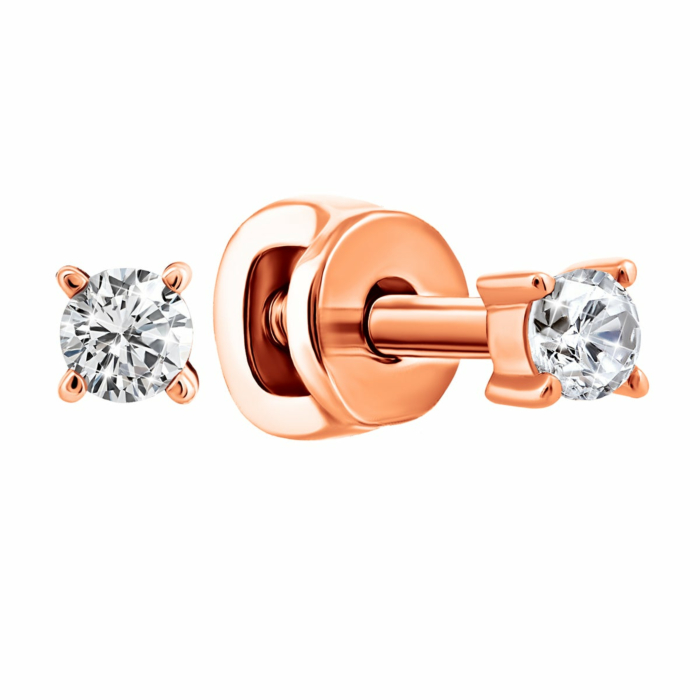 Золотые пуссеты с бриллиантами. Артикул UG5Сz7315G