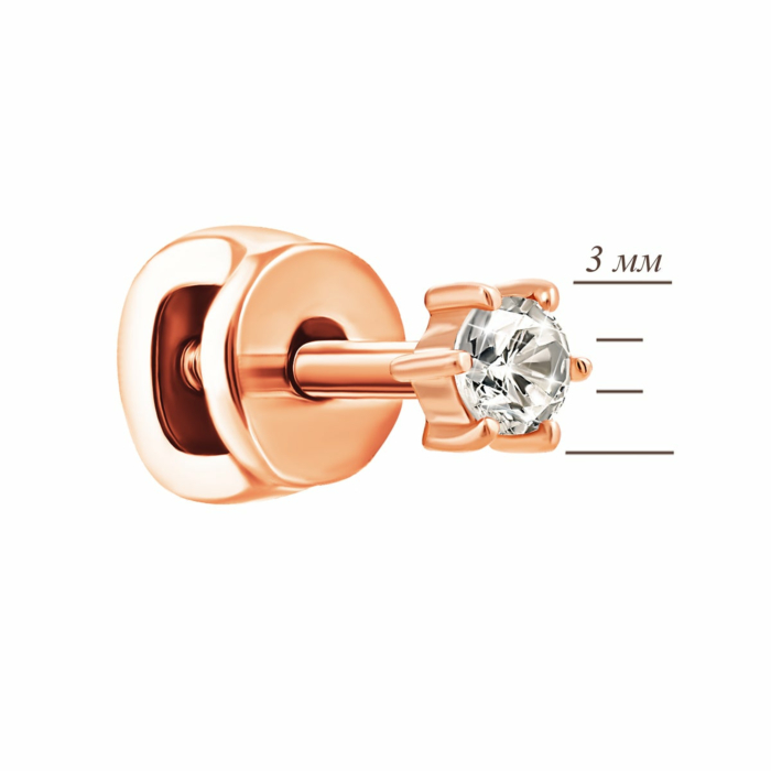 Золоті пусети з діамантами. Артикул UG5Сz7316G