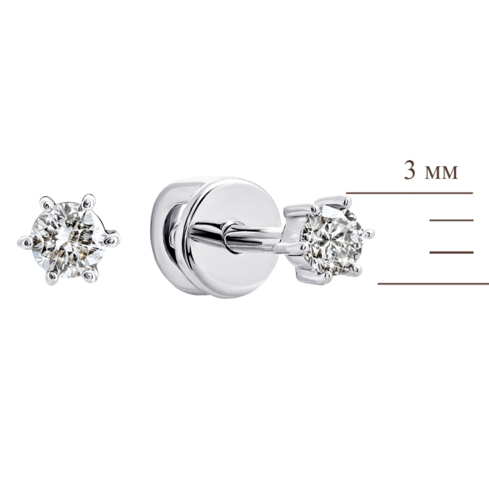 Золоті пусети з діамантами. Артикул UG5Сz7317/1G