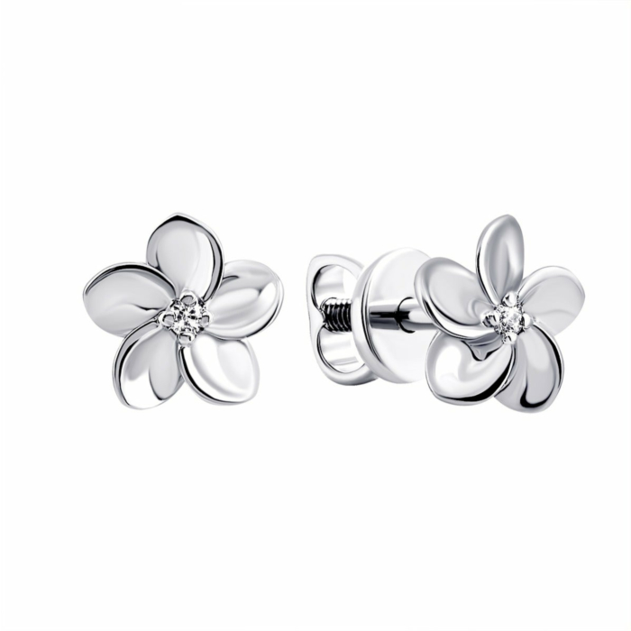 Золотые пуссеты с бриллиантами. Артикул UG5Сz7641/1G