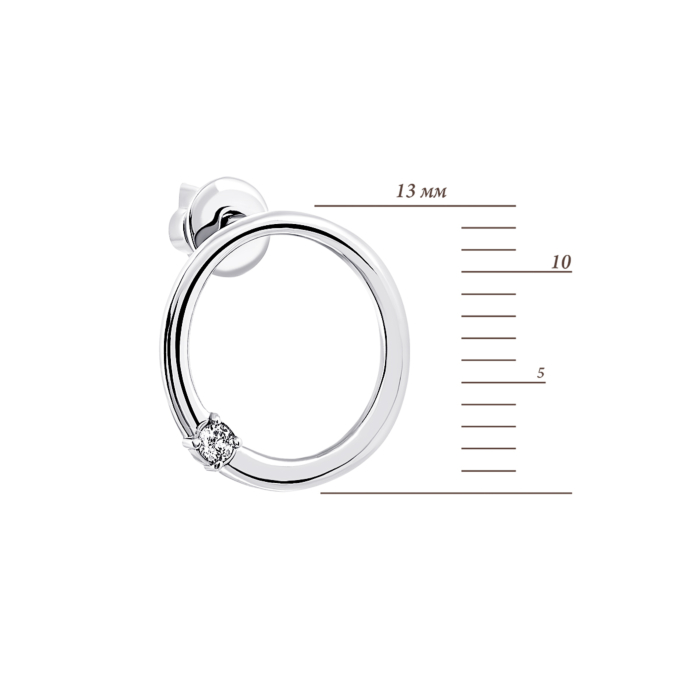 Золоті пусети з діамантами. Артикул UG5ЗК2004/1