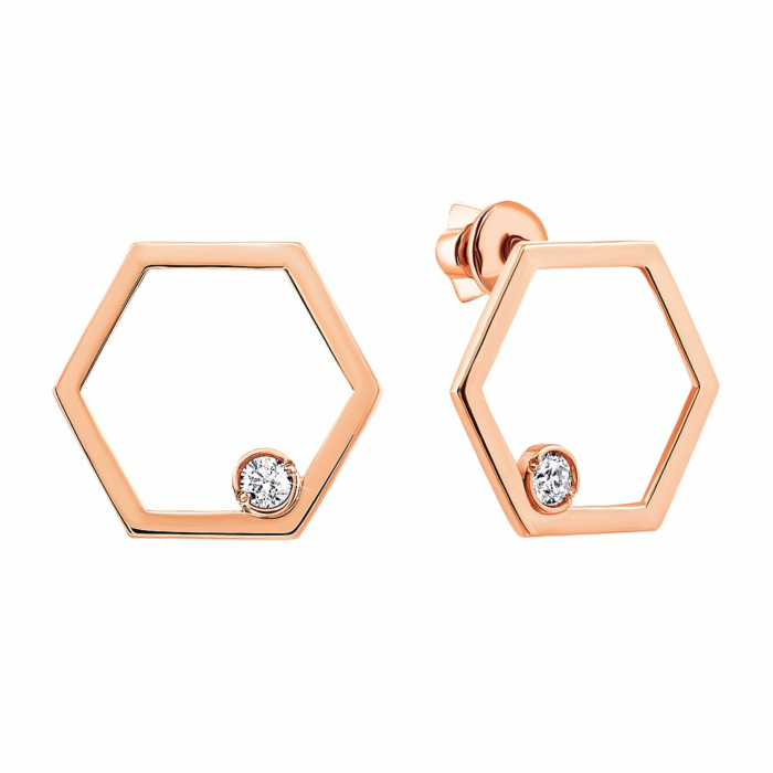 Золоті пусети з діамантами. Артикул UG5ЗК2009