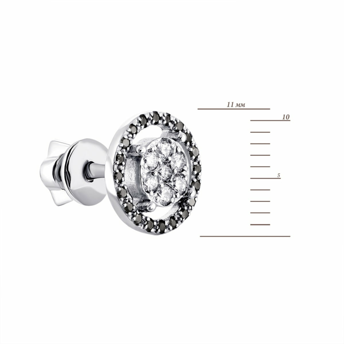 Золотые пуссеты с бриллиантами. Артикул UG5ЗК2017/2