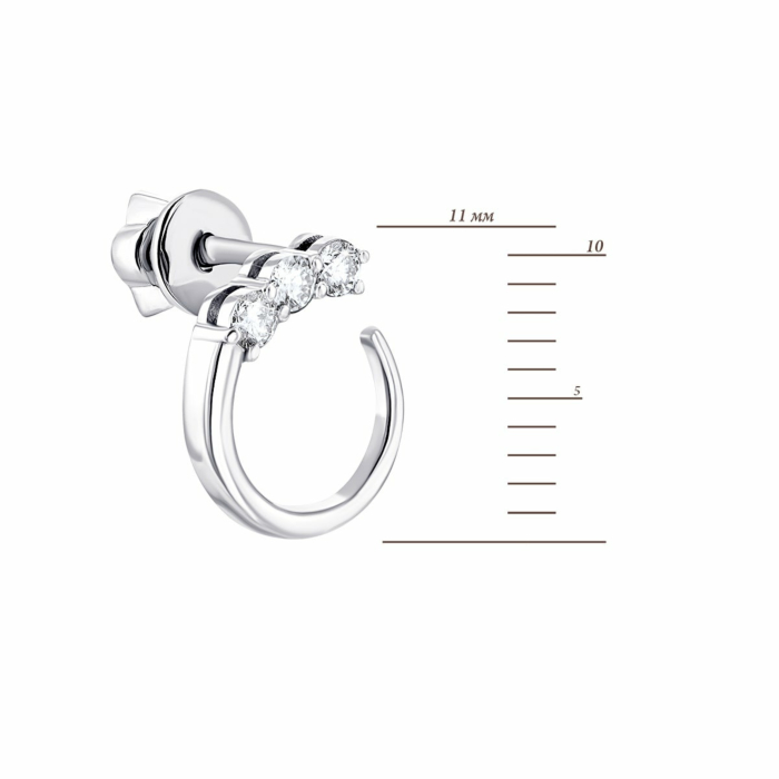 Золотые пуссеты с бриллиантами.Артикул UG5ЗК2020/1