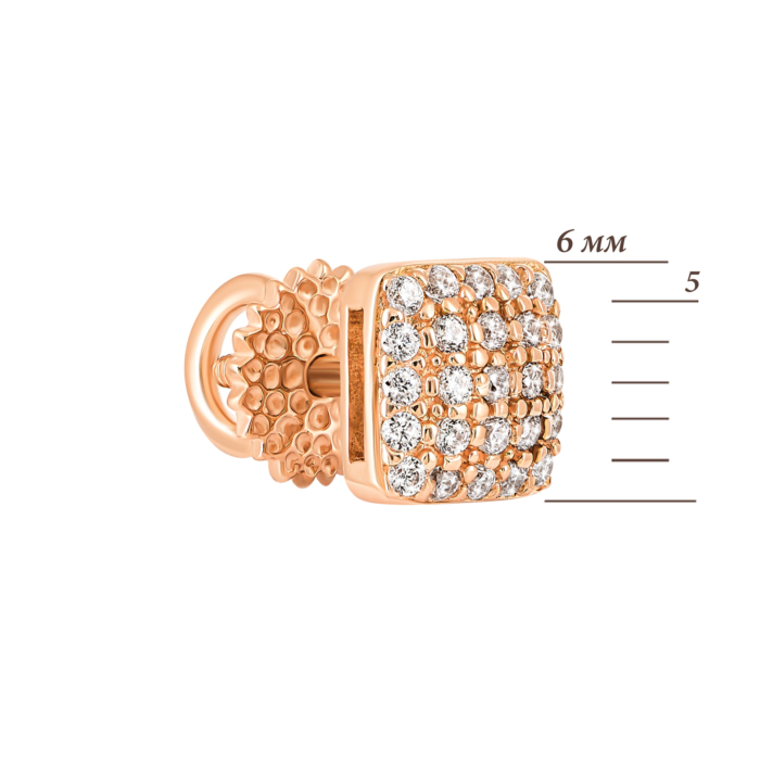 Золоті пусети з фіанітами. Артикул UG5с139