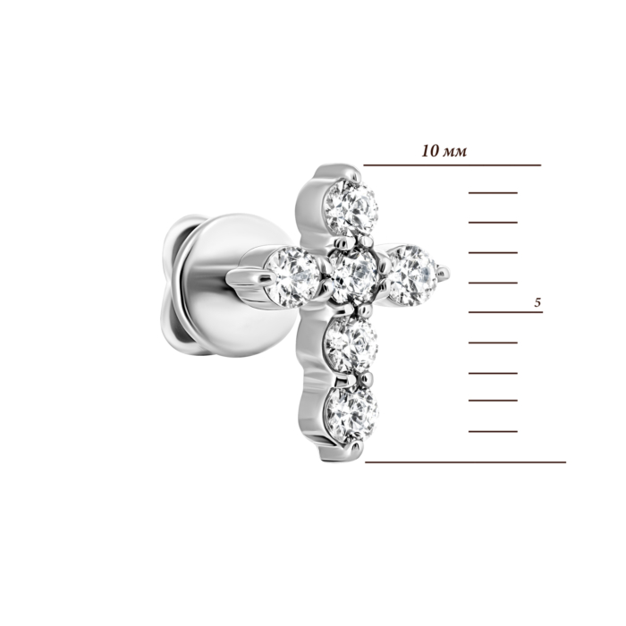 Золоті пусети з фіанітами S Zirconia. Артикул UG5С4220/1G Sw