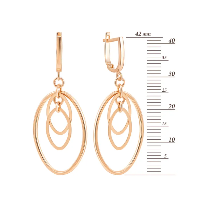 Золоті сережки-підвіски. Артикул UG52/10/115