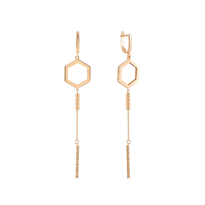 Золоті сережки-підвіски. Артикул UG52/10/133