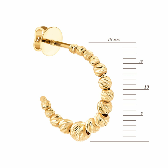 Золоті сережки. Артикул UG52/50/316/2