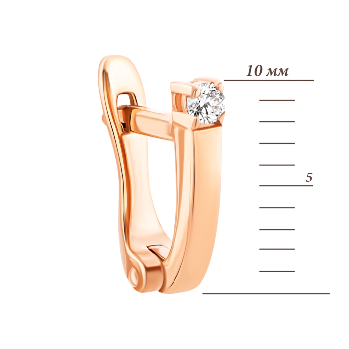 Золоті сережки з фіанітом.Артикул UG5212891