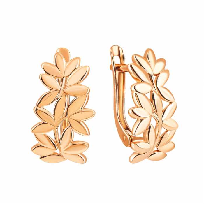 Золоті сережки без вставки. Артикул UG522101/01/0