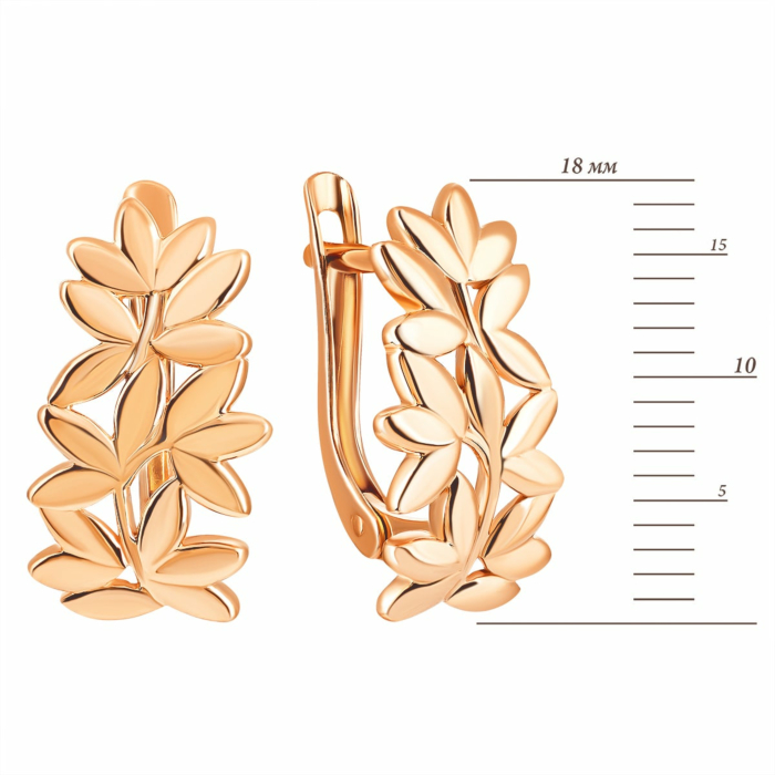 Золоті сережки без вставки. Артикул UG522101/01/0